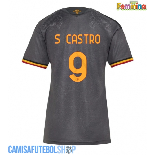 Camisa de time de futebol AS Roma Santiago Castro #9 Replicas 3º Equipamento Feminina 2026-27 Manga Curta